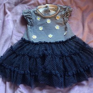9m striped daisy tutu dress